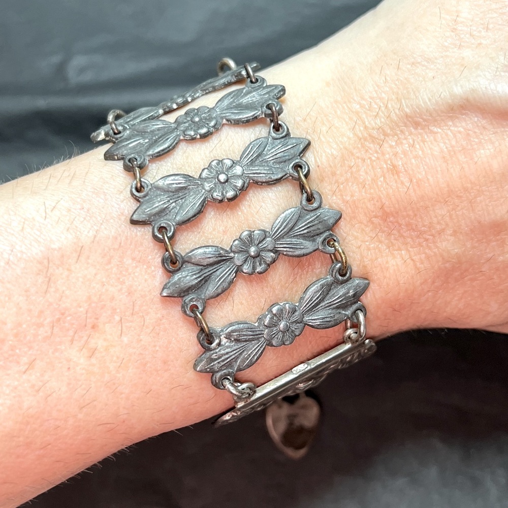 Stirling silver antique bracelet